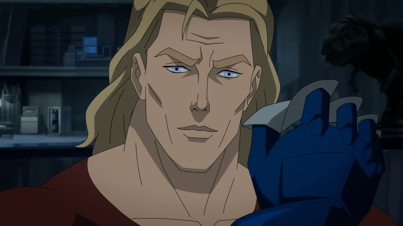 Jean-Paul Valley in red shirt in 'Batman: Knightfall' trailer.