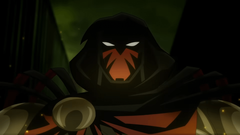 Azrael in red and black suit in 'Batman: Knightfall.