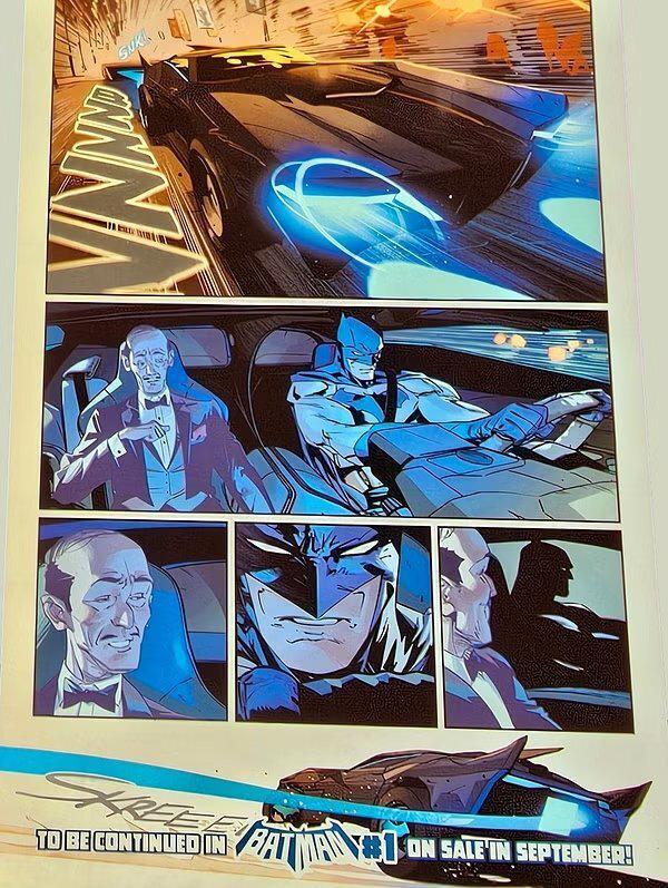 Matt Fraction's Batman preview panels featuring the Batmobile