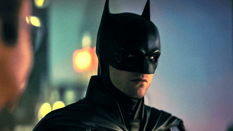 Bruce Wayne looking angry in The Batman.