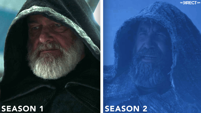 Rory McCann and Ray Stevenson as Baylan Skoll.