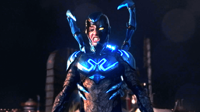Xolo Maridueña as Blue Beetle. 