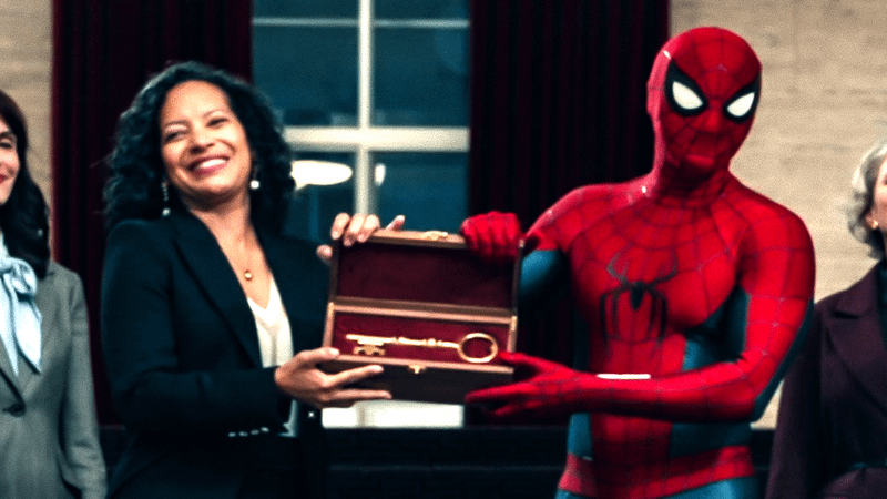 Sheila Rivera and Spider-Man in Spider-Man: Brand New Day.