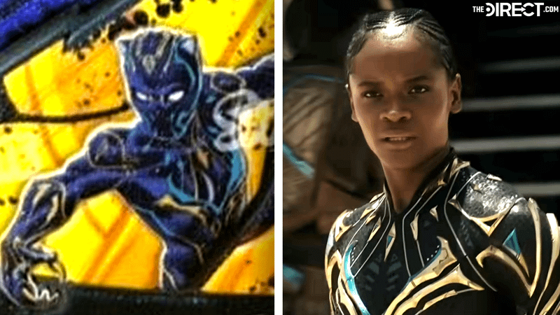 Black Panther suit on Avengers: Doomsday merchandise and Shuri in Avengers: Doomsday,
