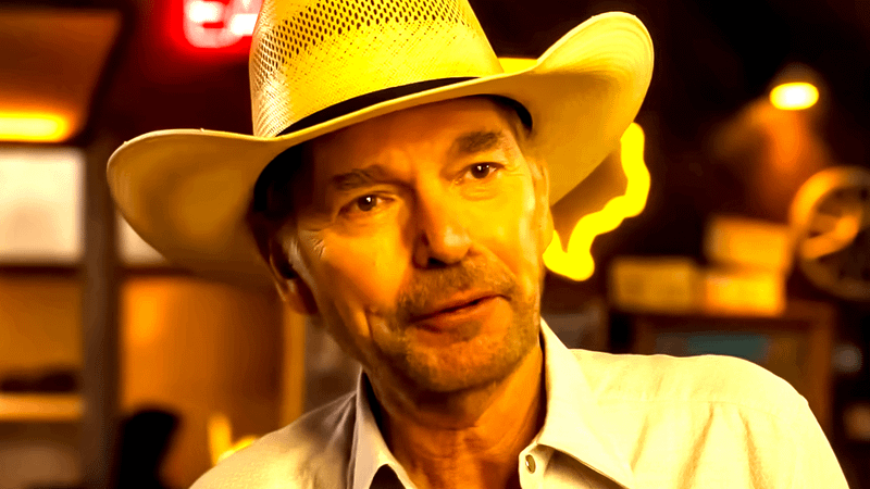 Billy Bob Thornton as Tommy Norris in a bar in Landman