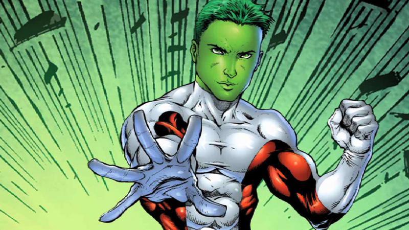 Beast Boy holding his hand out in DC Comics.