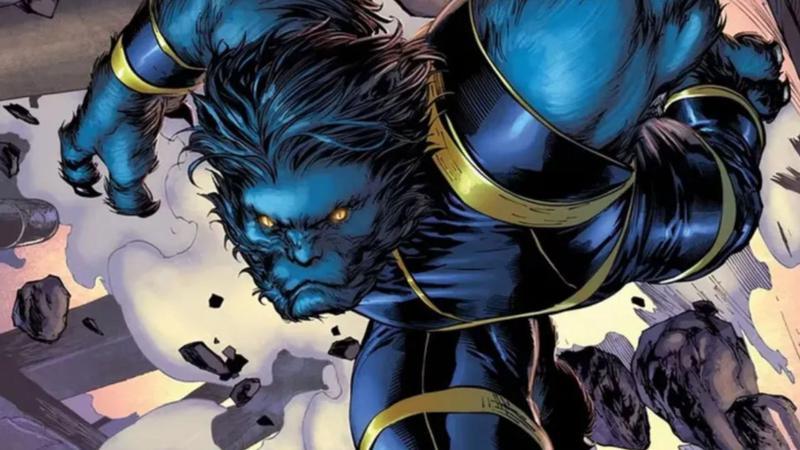 Beast jumping in Marvel Comics.