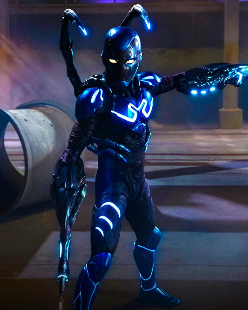 Blue Beetle superhero suit in movie