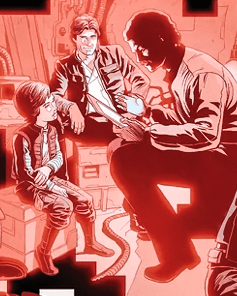 Ben, Han, and Lando in Legacy of Vader