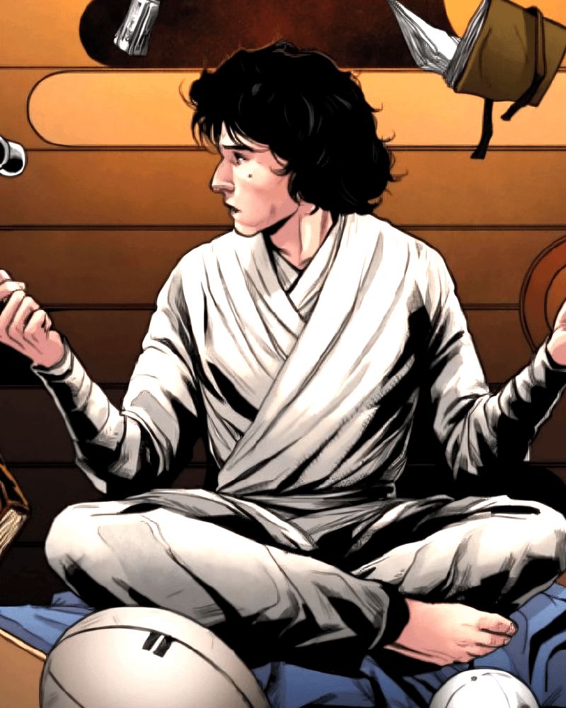 Ben Solo in his Jedi garb in Marvel Comics
