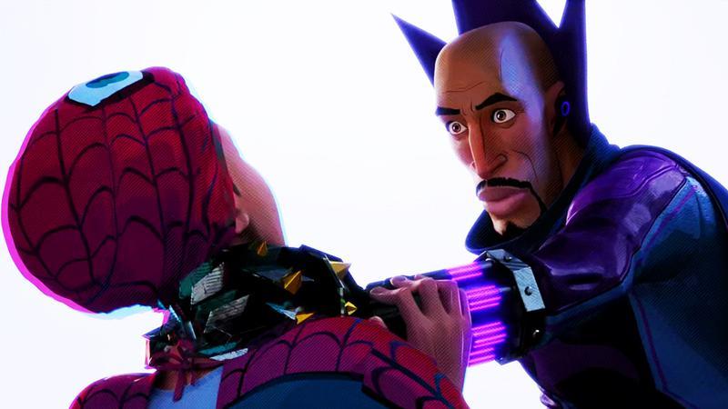 Miles Morales & Aaron Davis in Into the Spider-Verse.