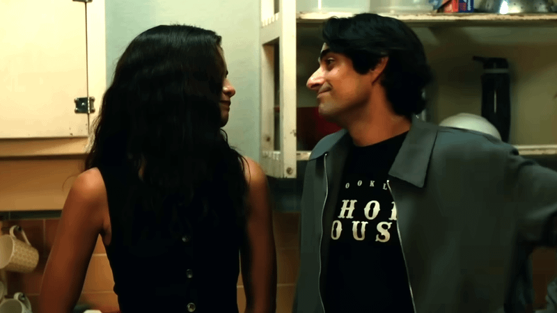 Eman Esfandi's character flirting with Zendaya's MJ.