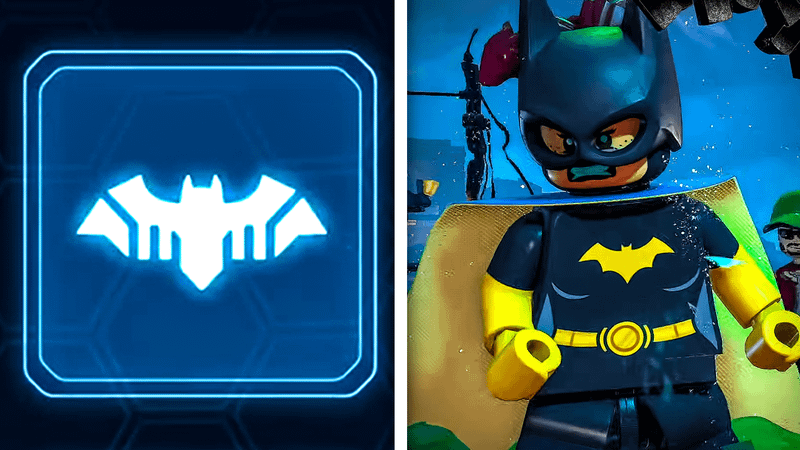 A comparison of the two Batgirl logos in Lego Batman: Legacy of the Dark Knight