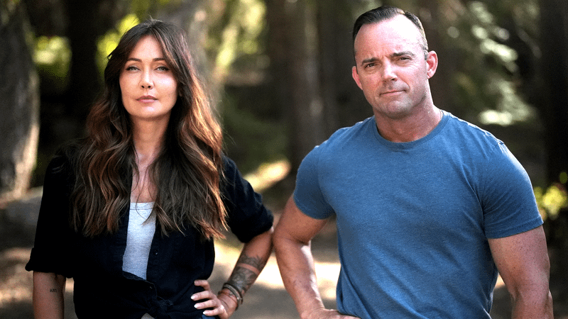 Jessica Chobot and Robert Collier next to each other in Bigfoot Took Her