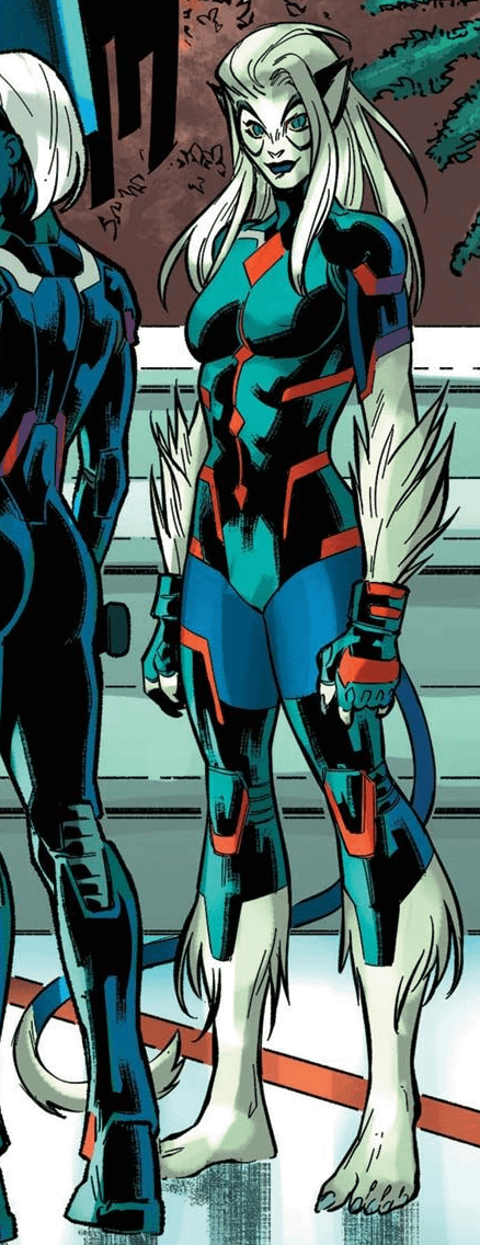 Full view of Mutant Felicia Hardy's Black Cat Costume.