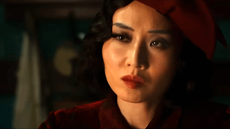 Li Jun Li's Cat Hardy with an intense look during an interaction with Ben Reilly.