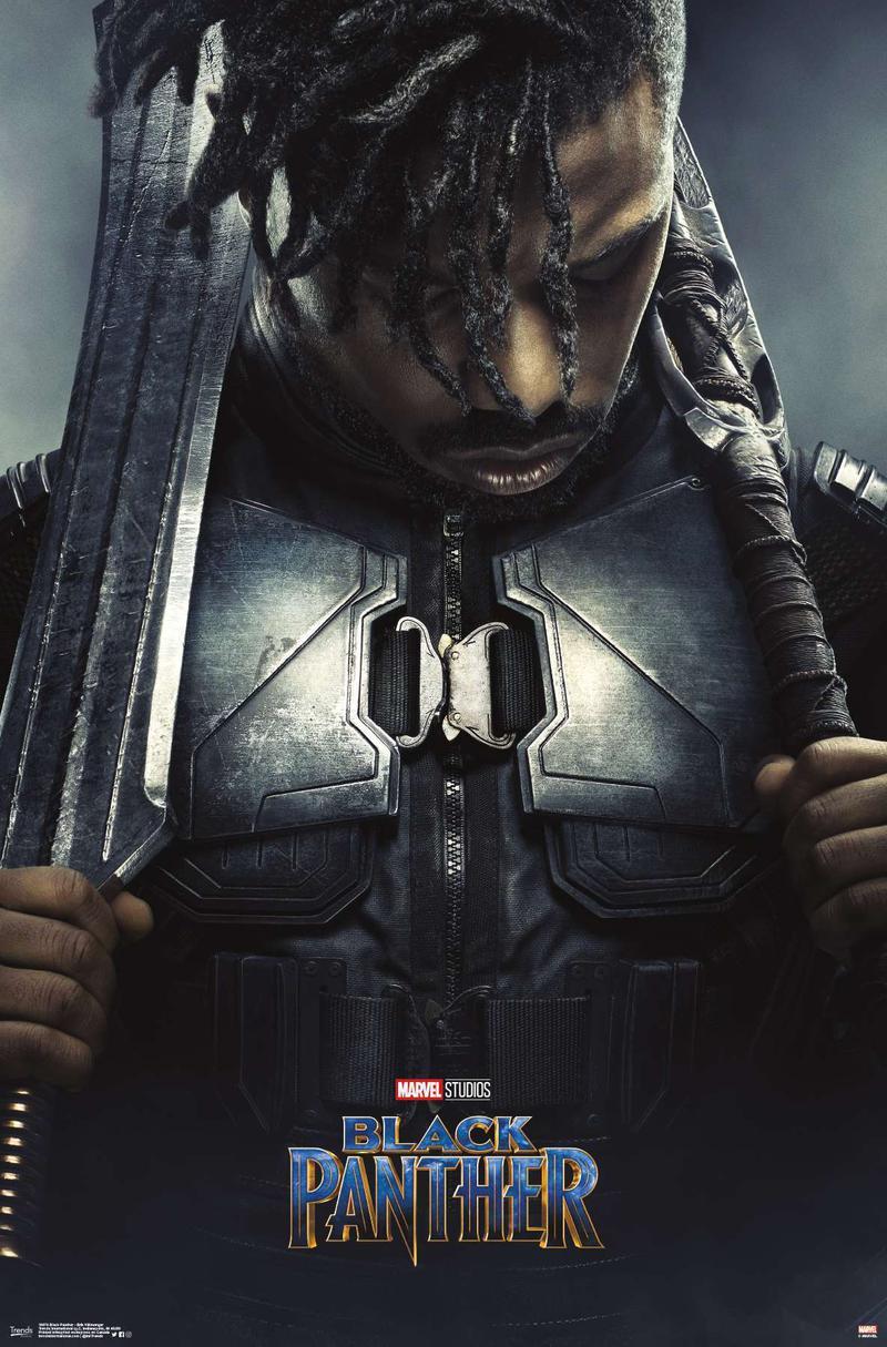 Michael B. Jordan as Erik Killmonger in 'Black Panther' poster.