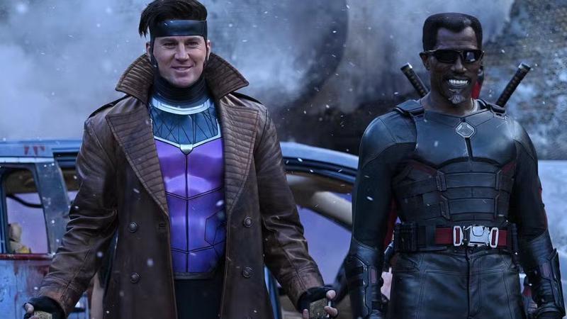 Gambit and Blade smiling in Deadpool & Wolverine.