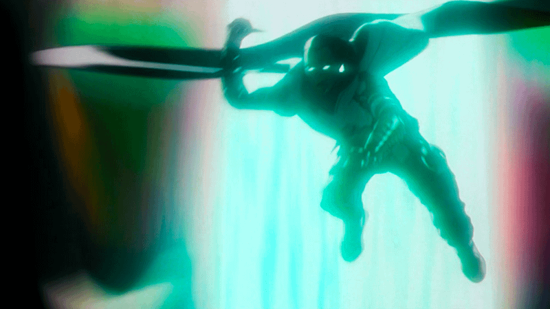 Blade with crescent blades in Marvel Zombies