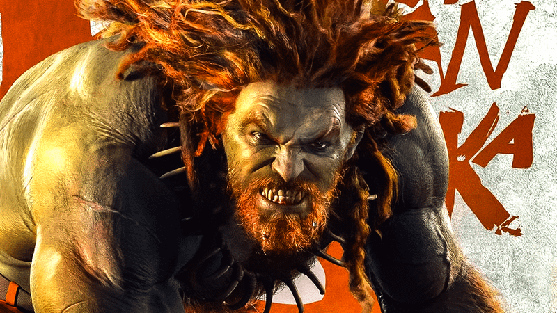 Jason Momoa as Blanka in Street Fighter.
