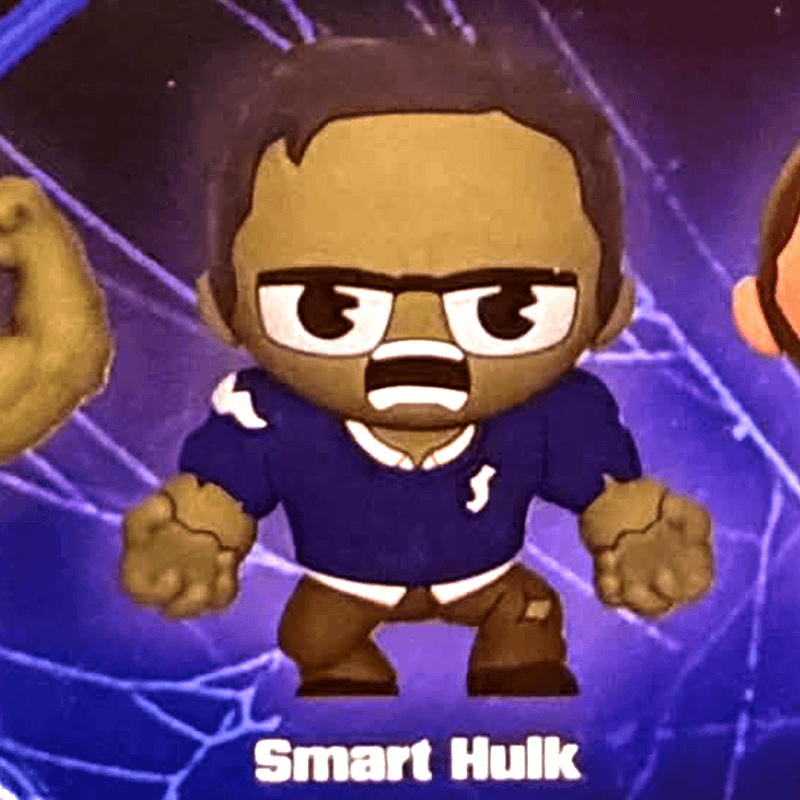 Smart Hulk collectible bag clip from 'Spider-Man: Brand New Day.'