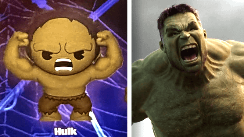 Savage Hulk collectible bag clip from 'Spider-Man: Brand New Day,' Savage Hulk from 'Thor: Ragnarok.'