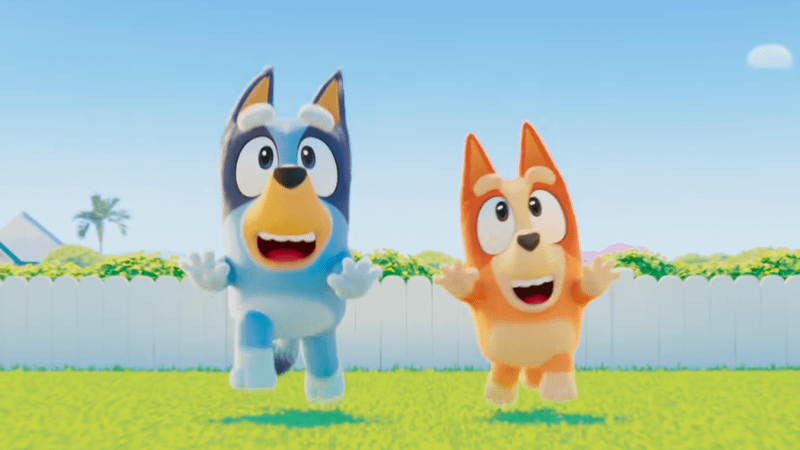 Bluey and Bingo in The Bluey Movie.