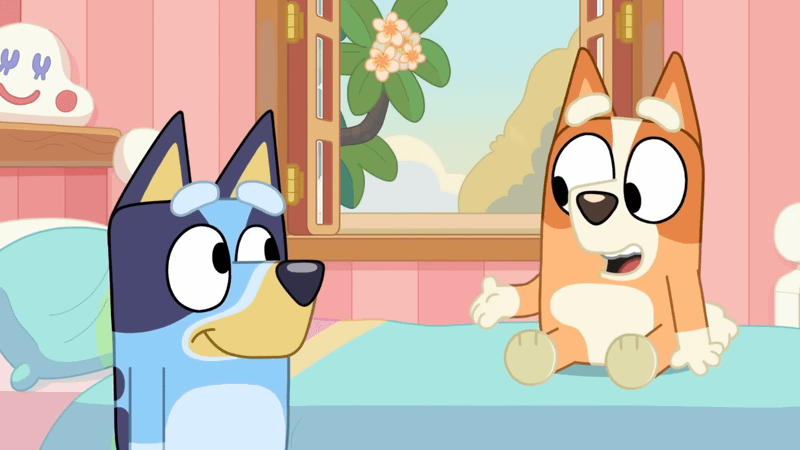 Bluey and Bingo in Bluey TV series.