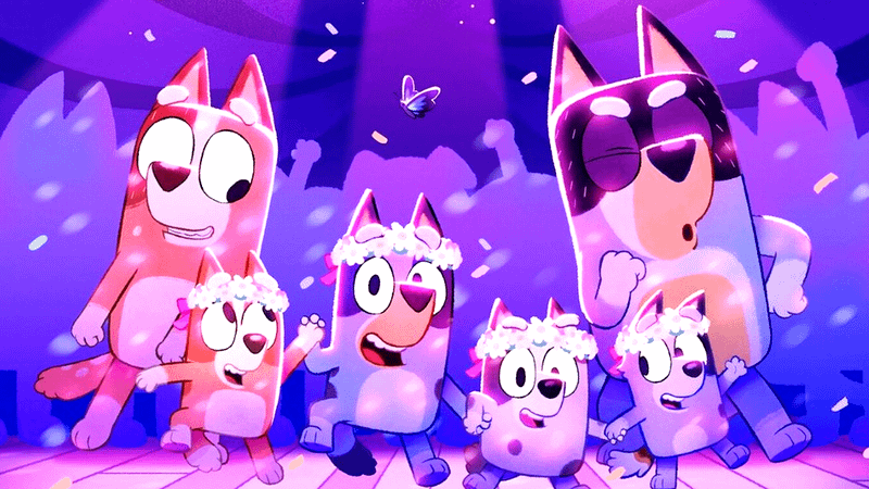Bluey family members in Bluey