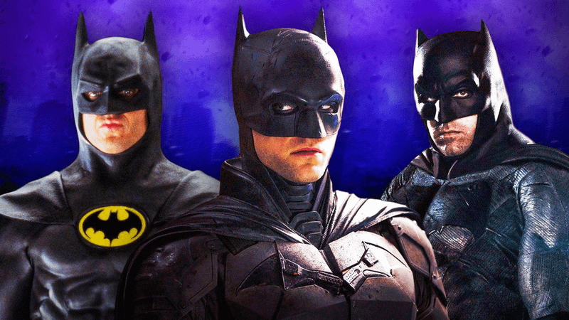 Michael Keaton, Ben Affleck and Robert Pattinson's Batman.