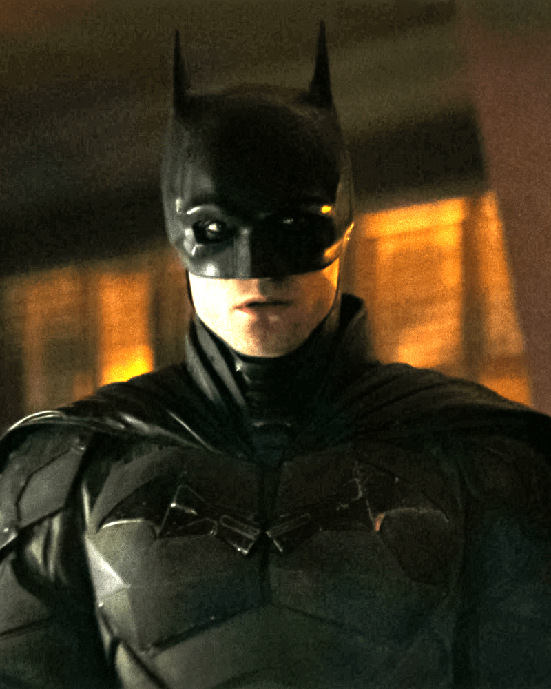 Batman in his cowl with long ears.