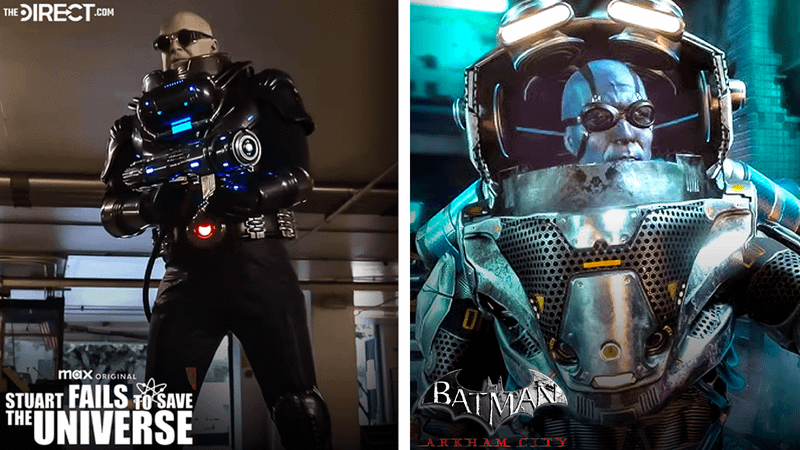 Mr. Freeze using his cold gun in Stuart Fails to Save the Universe, Mr. Freeze in Batman: Arkham City