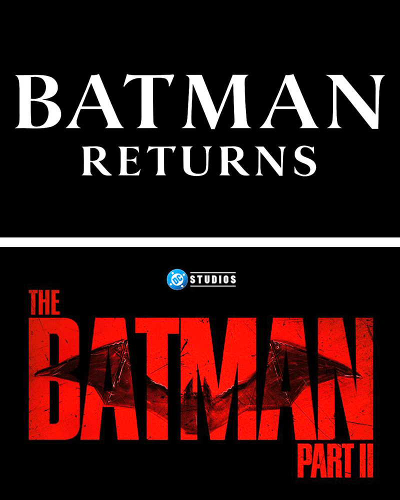 Batman Returns logo compared with The Batman Part 2 logo.