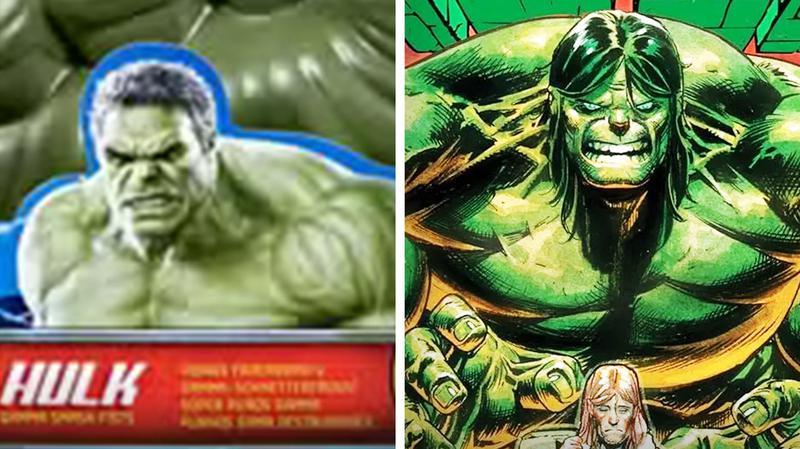 Hulk's new look in Brand New Day compared to Marvel Comics.