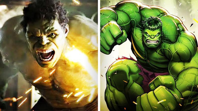 Hulk in Avengers compared to Marvel Comics.