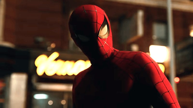 Spider-Man played by Tom Holland in the MCU.