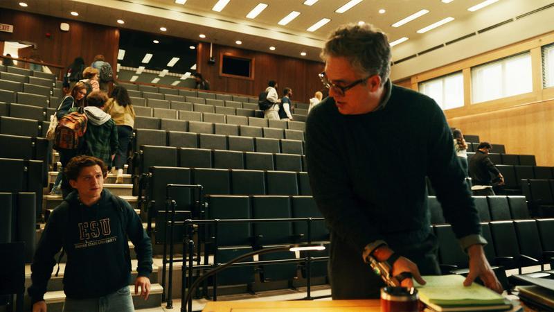 Bruce Banner and Peter Parker in class.