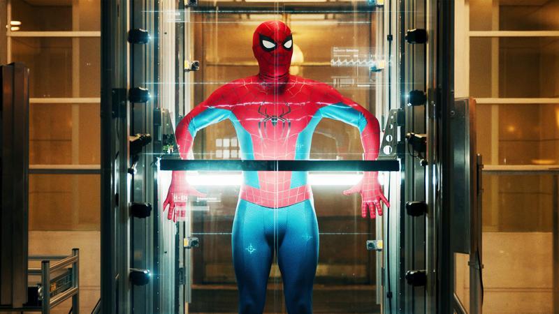 Spider-Man being scanned.