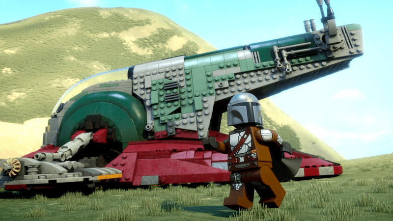 Boba Fett's ship in 'LEGO Star Wars: The Mandalorian.'