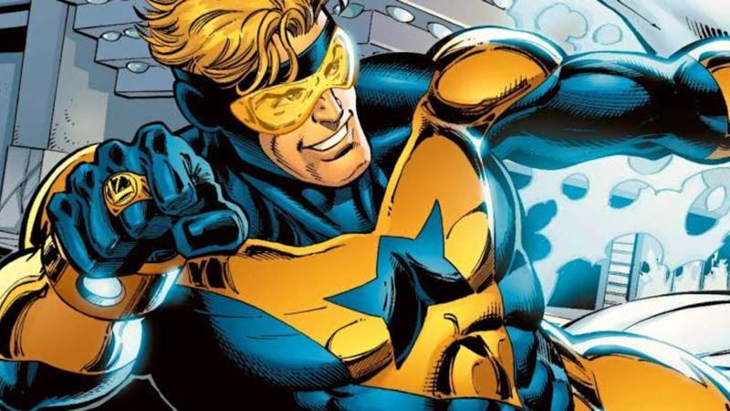 Booster Gold using his powers in DC Comics.