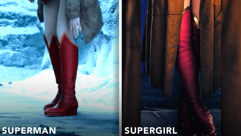 Supergirl's boots in Superman, Supergirl's boots in Supergirl
