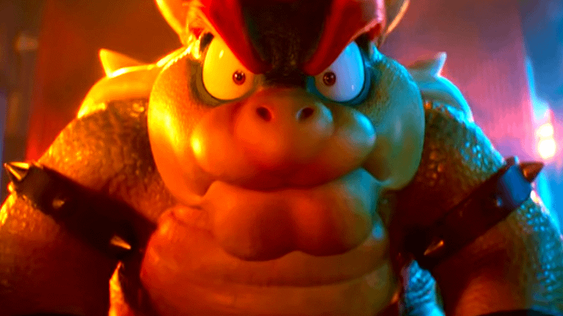 Bowser looking mad in The Super Mario Galaxy Movie