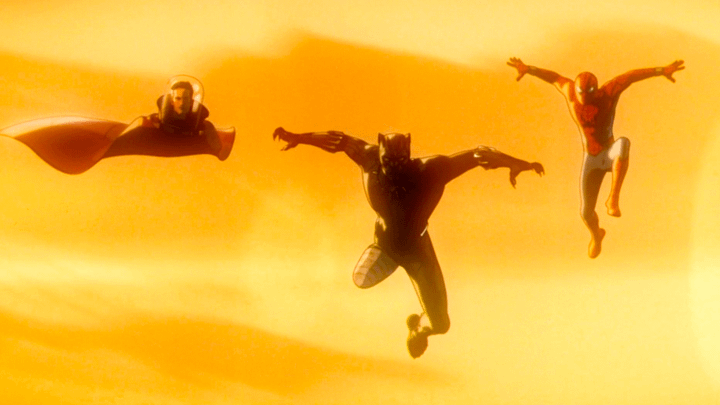 Scott Lang, T'Challa, and Peter Parker
