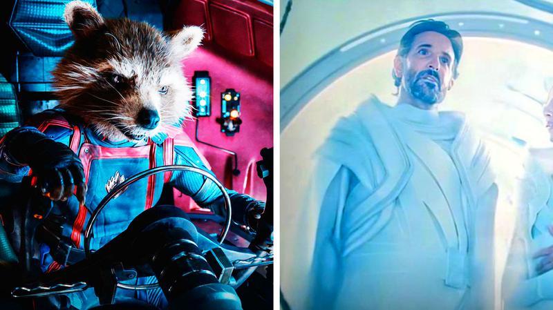 Bradley Cooper as Rocket Raccoon and as Jor-El in Superman.