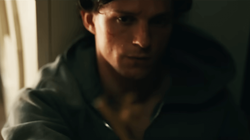 Tom Holland as Peter Parker wearing a hoodie in 'Spider-Man: Brand New Day.'