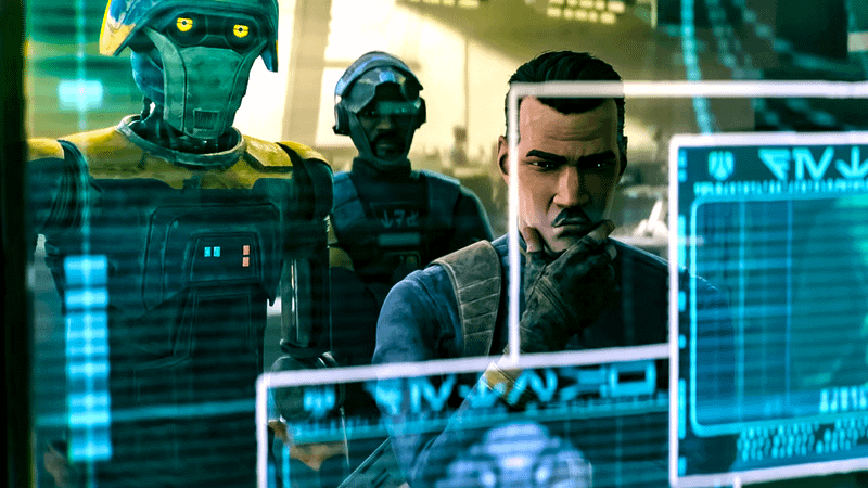 Brander Lawson and Two-Boots in Star Wars: Maul - Shadow Lord