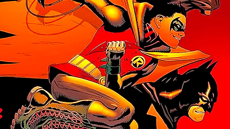 Batman and his son Damien Wayne in DC Comics.