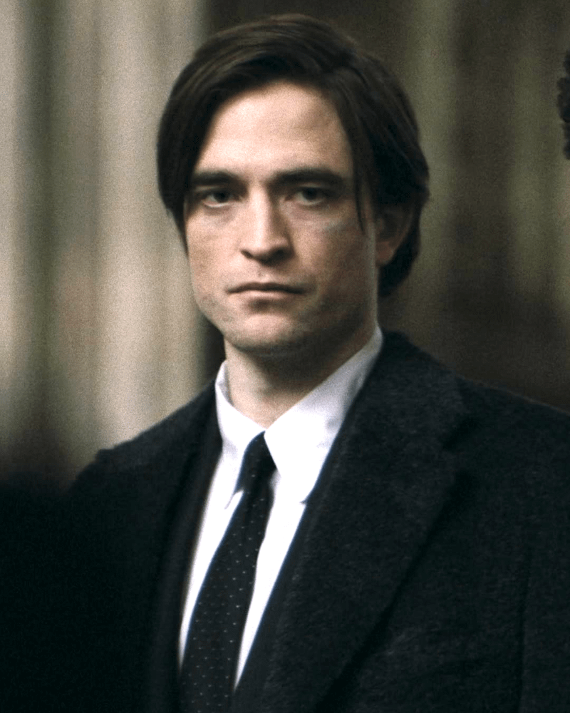 Robert Pattinson as Bruce Wayne.