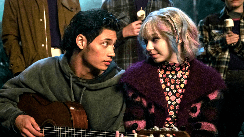 Noah B. Taylor as Bruno and Emma Myers as Enid in Wednesday Season 2