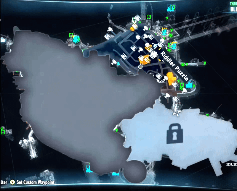 Arkham Knight Gotham City map vs map in LEGO Batman: Legacy of the Dark Knight.